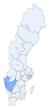 Lage von Västra Götalands län in Schweden