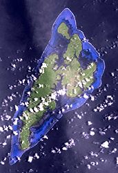 Satellitenbild der Yap-Inseln(Gagil-Tomil Mitte rechts)