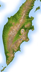 Topographie von Kamtschatka