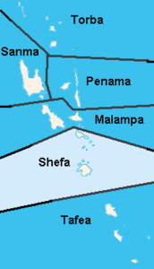 Lage der Shepherd-Inseln (Provinz Shefa)