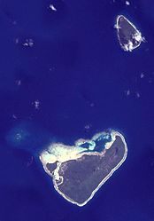 Satellitenbild von Tafahi (oben rechts) und der Nachbarinsel Niuatoputapu