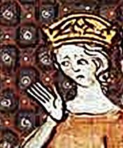 Adelheid von Friaul auf einem Bild aus dem 14. Jahrhundert