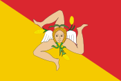 Flagge der Region Autonome Region Sizilien