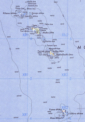 Karte der Inselgruppe Mukojima-rettō