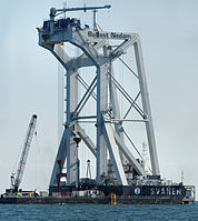 Die Svanen, eingesetzt beim Bau eines Offshore-Windenergieparks vor der belgischen Küste
