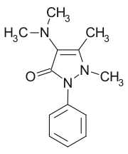 Strukturformel von Aminophenazon