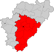 Lage des Arrondissement Angoulême im Département Charente