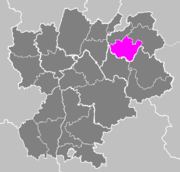 Lage des Arrondissement Annecy im Département Haute-Savoie
