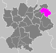 Lage des Arrondissement Bonneville im Département Haute-Savoie