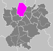 Lage des Arrondissement Bourg-en-Bresse im Département Ain
