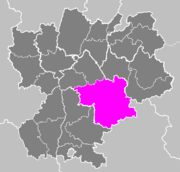 Lage des Arrondissement Grenoble im Département Isère