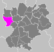 Lage des Arrondissement Montbrison im Département Loire
