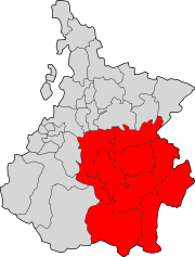 Lage des Arrondissement Bagnères-de-Bigorre im Département Hautes-Pyrénées