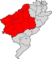 Lage des Arrondissement Besançon im Département Doubs