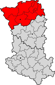 Lage des Arrondissement Bressuire im Département Deux-Sèvres