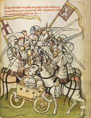 Hussitenschlacht in zeitgenössischer Chronik