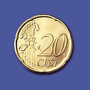 Vorderseite der 20-Cent-Münze