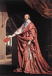 Philippe de Champaigne: Kardinal Richelieu – Nicht wie ein kirchlicher Machthaber sitzend porträtiert, sondern stehend wie ein weltlicher Fürst