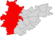 Lage des Arrondissement Castelsarrasin im Département Tarn-et-Garonne