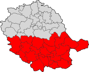 Lage des Arrondissement Castres im Département Tarn