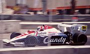 Cecotto im Toleman TG184 beim Großen Preis der USA, 1984