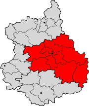 Lage des Arrondissement Chartres im Département Eure-et-Loir