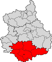 Lage des Arrondissement Châteaudun im Département Eure-et-Loir