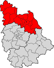 Lage des Arrondissement Châtellerault im Département Vienne