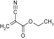 Strukturformel von 2-Cyanacrylsäureethylester
