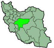 Lage der Provinz Esfahan im Iran