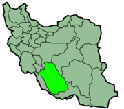 Lage der Provinz Fars im Iran