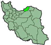 Lage der Provinz Golestan im Iran