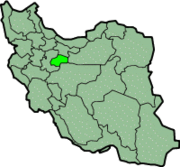 Lage der Provinz Qom im Iran