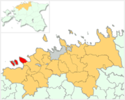 Karte von Estland, Position von Paldiski hervorgehoben
