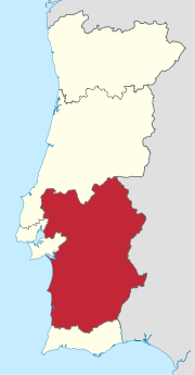 DLage der portugiesischen Region Alentejo