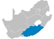 Lage der Provinz Ostkap in Südafrika