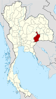 Karte von Thailand  mit der Provinz Buriram hervorgehoben