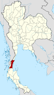 Karte von Thailand  mit der Provinz Chumphon hervorgehoben