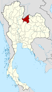 Karte von Thailand  mit der Provinz Loei hervorgehoben