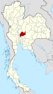 Karte von Thailand  mit der Provinz Lopburi hervorgehoben