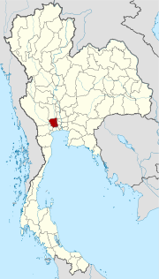 Karte von Thailand  mit der Provinz Nakhon Pathom hervorgehoben