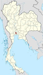 Karte von Thailand  mit der Provinz Nonthaburi hervorgehoben
