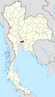 Karte von Thailand  mit der Provinz Pathum Thani hervorgehoben