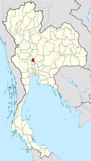 Karte von Thailand  mit der Provinz Singburi hervorgehoben