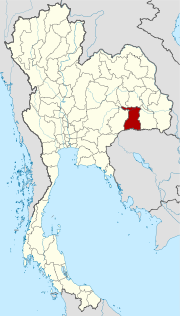 Karte von Thailand  mit der Provinz Surin hervorgehoben