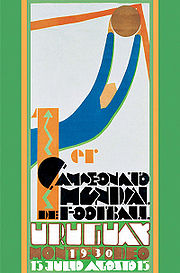 Plakat der Fußball-Weltmeisterschaft 1930