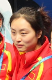 Yue Qingshuang bei den Olympischen Winterspielen 2010 in Vancouver