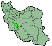 Lage der Provinz Tschahār Mahāl und Bachtiyārī im Iran