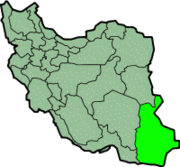 Lage der Provinz Sistan und Belutschistan im Iran
