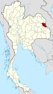 Karte von Thailand  mit der Provinz Mukdahan hervorgehoben